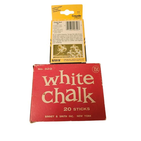 Vintage White Chalk Lot Binney & Smith Crayola School Supplies Incomplete(gg235) - Picture 2 of 3